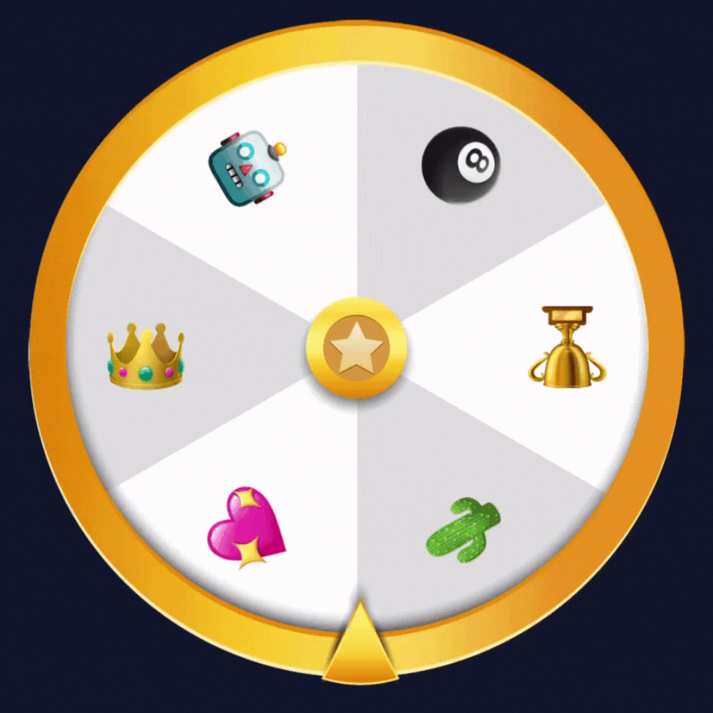 Duelbox Spin Wheel with emojis spinning