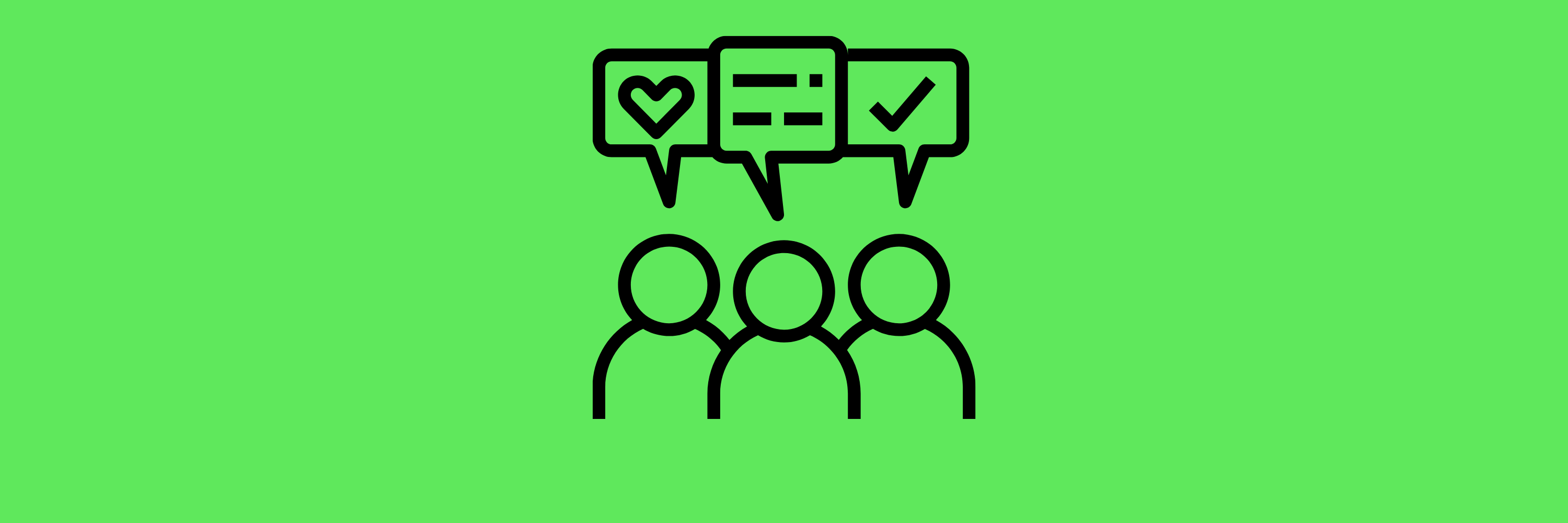 Icon on green background representing audience engagement tools