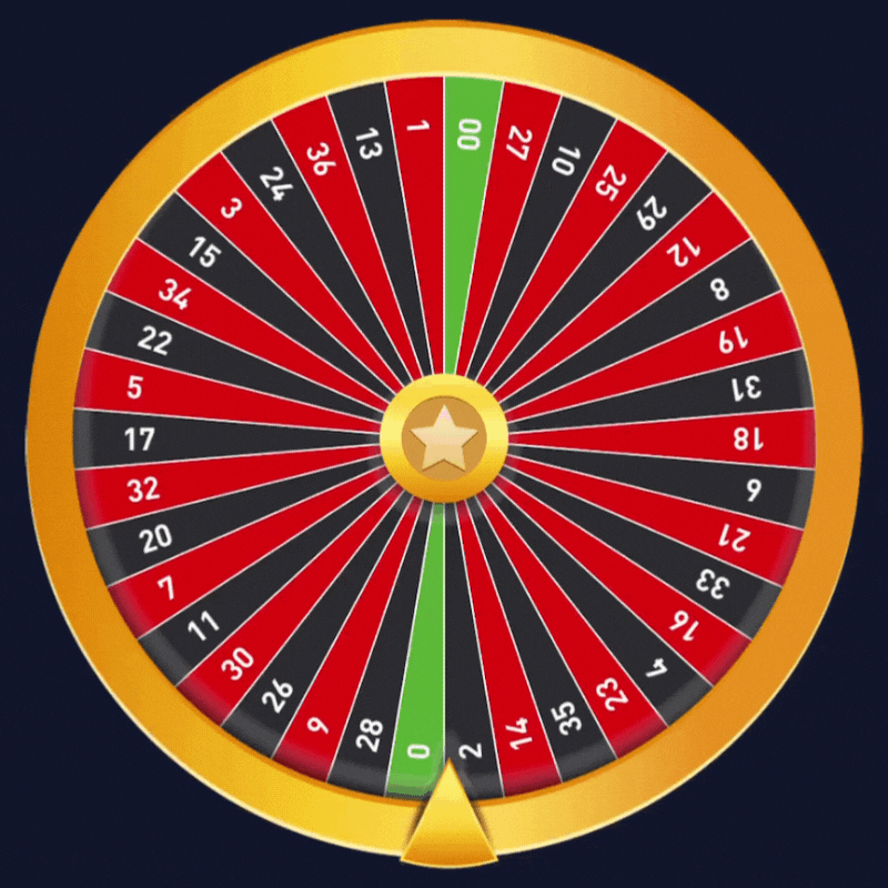 Gif of casino-style spin wheel made in Duelbox
