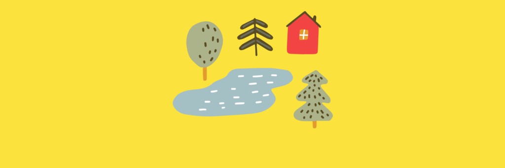 Virtual retreat icon on yellow background