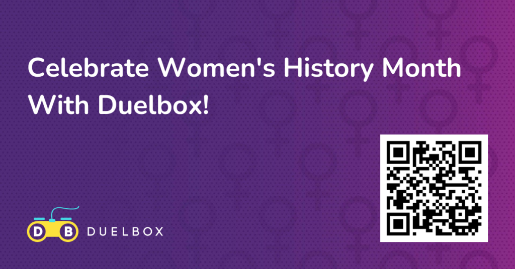 QR code and graphic for Duelbox trivia