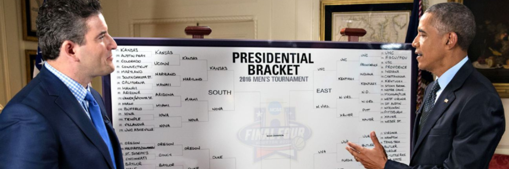 The ultimate fan engagement: Barack Obama sharing his march madness bracket